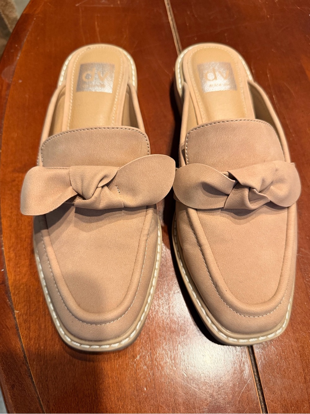 Dolce Vita Blush Bow-Accent Slip-On Mules